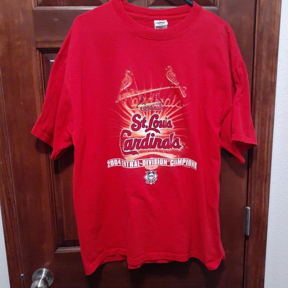 St. Louis Cardinals Vintage 2004 Central Division Nat'l Champs Shirt - SZ - XL - Picture 1 of 5